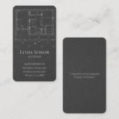 Carte de visite d'architecte en cuir moderne (Devant / Derrière)
