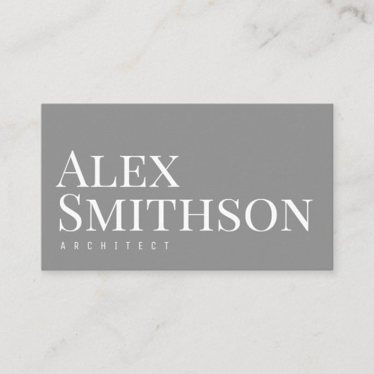 carte de visite d'architecte gris gras (Devant)