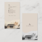 Carte de visite d'architecte Japandi moderne (Devant / Derrière)