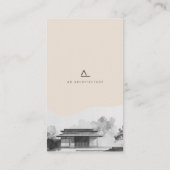 Carte de visite d'architecte Japandi moderne (Dos)