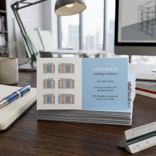 Carte de visite d'architecte moderne avec QR