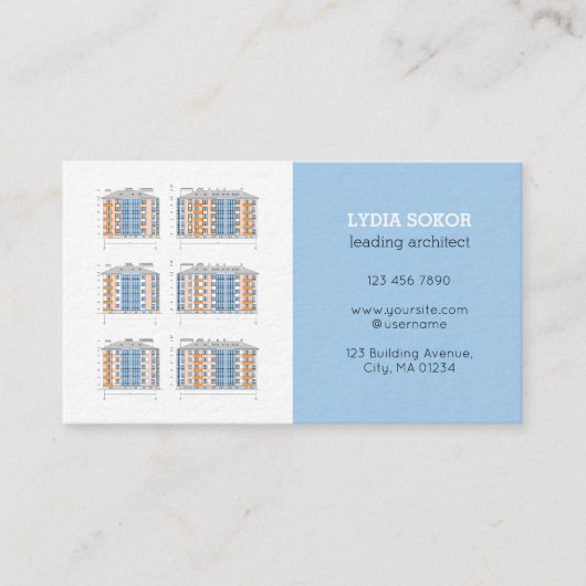 Carte de visite d'architecte moderne avec QR (Devant)