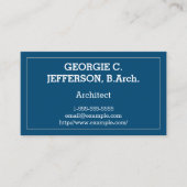 Carte de visite d'architecte professionnel et de b (Devant)