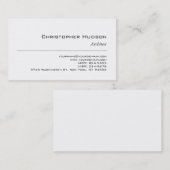 Carte de visite d'architecte simple en noir blanc (Devant / Derrière)