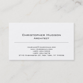 Carte de visite d'architecte simple en noir blanc