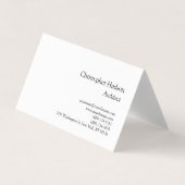 Carte de visite d'architecte simple en noir blanc (Devant)