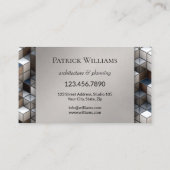 Carte de visite d'architecture géométrique moderne (Dos)