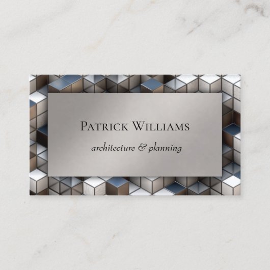 Carte de visite d'architecture géométrique moderne (Devant)