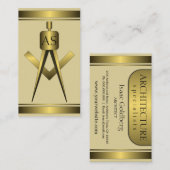 Carte de visite d'architecture Gold Architect Comp (Devant / Derrière)