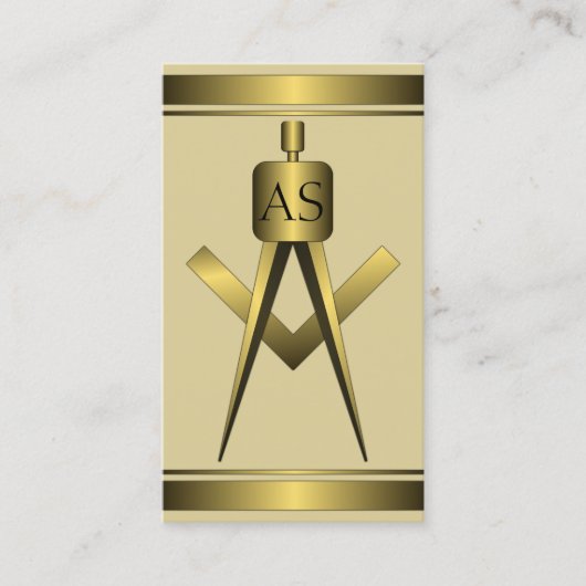 Carte de visite d'architecture Gold Architect Comp (Devant)