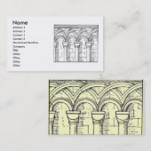 Carte de visite d'architecture médiévale (Devant / Derrière)