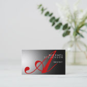 Carte de visite d'architecture moderne chic Monogr (Debout devant)