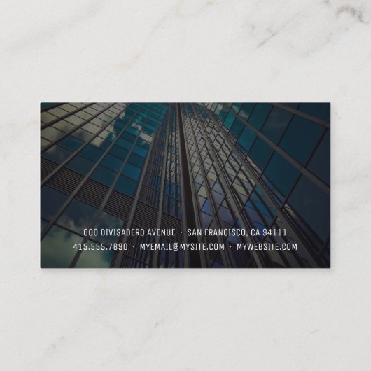 Carte de visite d'architecture urbaine (Dos)