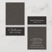 Carte de visite d'ardoise texturée de pierre (Devant / Derrière)