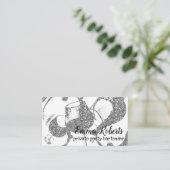 Carte de visite d'argent du barman du secteur priv (Debout devant)