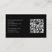 Carte De Visite Dark Floral event wedding planner (Dos)