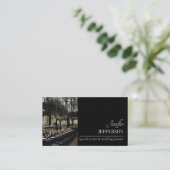 Carte De Visite Dark Floral event wedding planner (Debout devant)