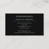 Carte De Visite Dark Floral event wedding planner (Dos)