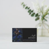 Carte De Visite Dark Floral event wedding planner (Debout devant)