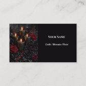 Carte De Visite Dark Floral Gothic Alternative Florist (Devant)