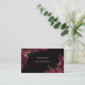 Carte De Visite Dark Floral Gothic Alternative Florist (Debout devant)