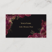 Carte De Visite Dark Floral Gothic Alternative Florist (Devant)