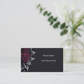 Carte De Visite Dark Floral Gothic Alternative Florist (Debout devant)