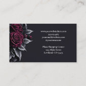 Carte De Visite Dark Floral Gothic Alternative Florist (Dos)