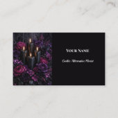 Carte De Visite Dark Floral Gothic Alternative Florist (Devant)