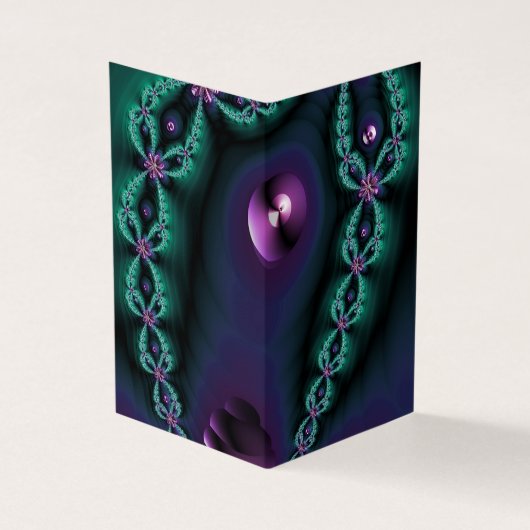 Carte De Visite dark glowing fractal image (Extérieur)