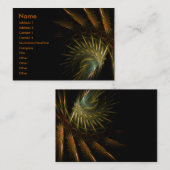 Carte De Visite Dark : Gold Sherika Business Social (Devant / Derrière)