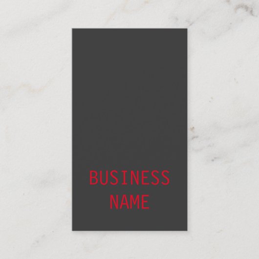 Carte De Visite Dark Grey Red Consultant Manager Professionnel (Devant)