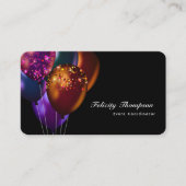 Carte De Visite Dark Iridescente Ballons Événement Industrie QR Co (Devant)