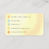 Carte De Visite Dark Iridescente Ballons Planificateur d'événement (Dos)