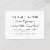 Carte De Visite Dark Iridescente Balloons Coordonnateur de l'événe (Dos)