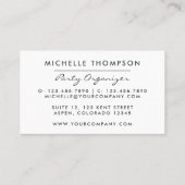 Carte De Visite Dark Iridescente Balloons Événement Industrie (Dos)