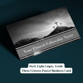 Carte De Visite Dark Light Empty Tomb Three Crosses Pastor