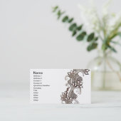 Carte de visite Dark Mehndi (Debout devant)