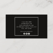 Carte De Visite Dark Modern esthétique gestionnaire de médias soci (Dos)
