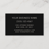 Carte De Visite Dark Moody Floral Business Professional (Dos)