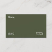 Carte De Visite dark rich green -QR code (Devant)