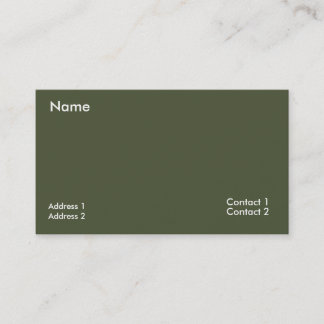 Carte De Visite dark rich green -QR code