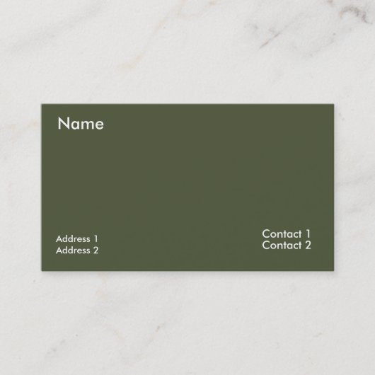 Carte De Visite dark rich green -QR code (Devant)