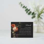 Carte De Visite Dark Romantic Floral Painting Dutch Masters Détail (Debout devant)