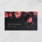 Carte De Visite Dark Sculptural 3D Flowers (Devant)