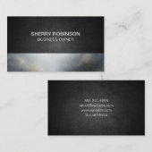 Carte De Visite Dark Texture | Metallic Brushed (Devant / Derrière)