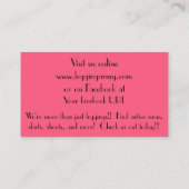 Carte de visite d'armée de Legging (Dos)