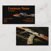 Carte de visite d'armes à feu de balle de vol (Devant / Derrière)