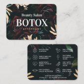 Carte de visite d'arrière-garde Rose Gold Botox (Devant / Derrière)