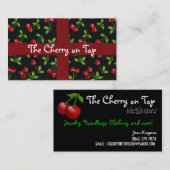 Carte de visite d'arrière - plan de cerise (Devant / Derrière)